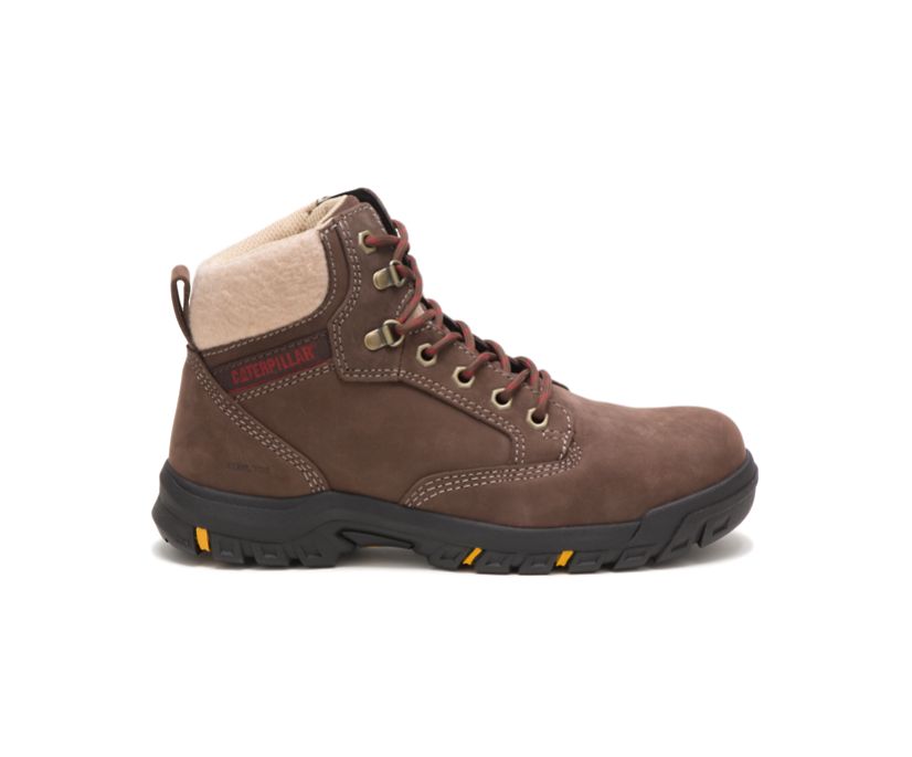 Damske Pracovne Topanky Caterpillar - Tess Steel Toe - Tmavo Hnede ( 8403-HTOSV )